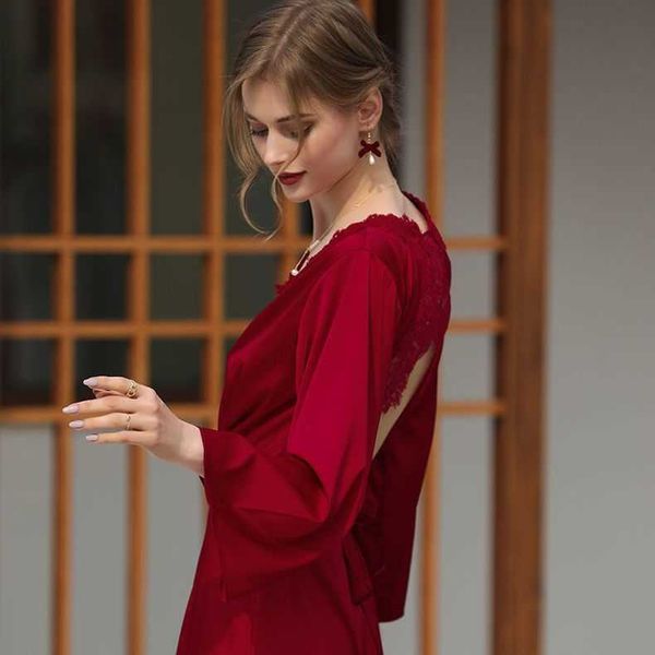 pajamas body warmer morning gown bride's evening dress hollow-out pendant beautiful back sleeping home french wedding bath fairy, Black;red
pajamas body warmer morning gown bride's evening dress hollow-out pendant beautiful back sleeping home french wedding bath fairy, Black;red