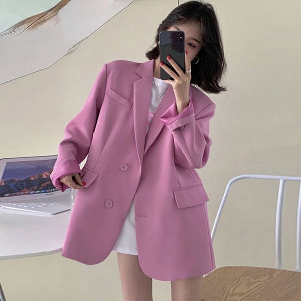 lady pure color blazers casual notched collar long sleeve loose suit jackets for women 2023 spring autumn new fashion tide suits coats, White;black
lady pure color blazers casual notched collar long sleeve loose suit jackets for women 2023 spring autumn new fashion tide suits coats, White;black