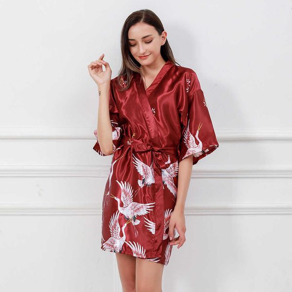 pajamas body warmer 2020 summer silk imitation women's nightgown crane short printed bathrobe morning gown, Black;red
pajamas body warmer 2020 summer silk imitation women's nightgown crane short printed bathrobe morning gown, Black;red