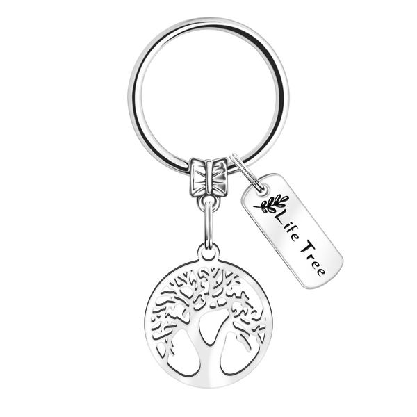 life tree keychain pendant stainless steel keychain keyring creative birthday gift key chains, Silver
life tree keychain pendant stainless steel keychain keyring creative birthday gift key chains, Silver