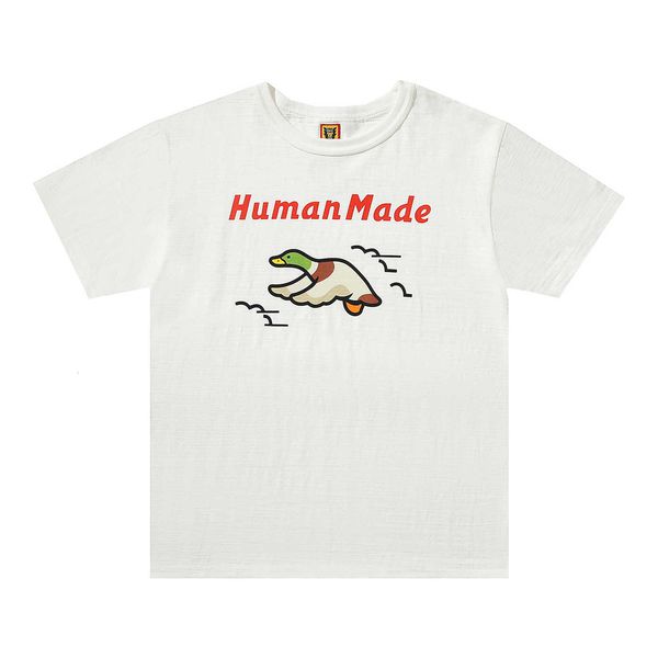 version high human made one duck large t-shirt bamboo cylinder washed short sleeved couple, White;black
version high human made one duck large t-shirt bamboo cylinder washed short sleeved couple, White;black