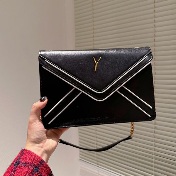 womens gaby envelope calfskin shoulder bags two-tone messenger black large capacity sacoche luxury handbags gold metal chain shoulder pocket
womens gaby envelope calfskin shoulder bags two-tone messenger black large capacity sacoche luxury handbags gold metal chain shoulder pocket