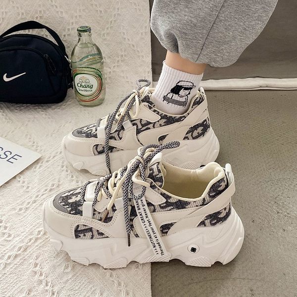 dress shoes platform dad for women color matching 's casual all-match sneakers comfortable sports 230217, Black
dress shoes platform dad for women color matching 's casual all-match sneakers comfortable sports 230217, Black