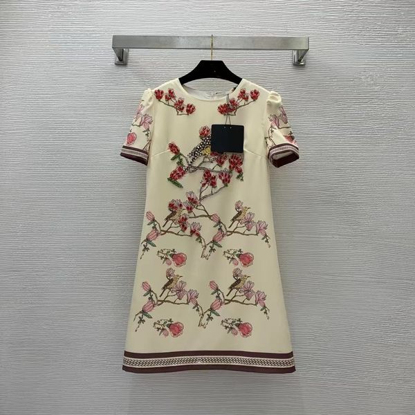 street style dresses 2023 new spring summer o neck short sleeve print fashion milan runway dress designer brand same style women's 0217, Black;pink
street style dresses 2023 new spring summer o neck short sleeve print fashion milan runway dress designer brand same style women's 0217, Black;pink