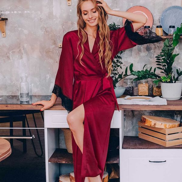 pajamas body warmer 2021 autumn new imitation silk bridal morning gown lace long bathrobe wedding nightgown female satin, Black;red
pajamas body warmer 2021 autumn new imitation silk bridal morning gown lace long bathrobe wedding nightgown female satin, Black;red