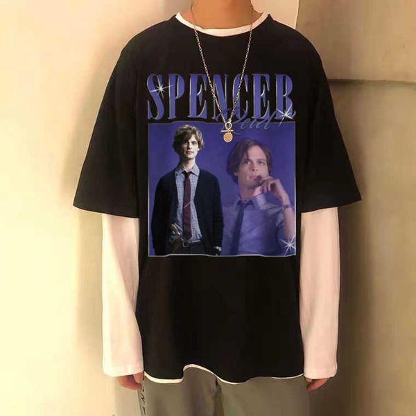 men's t-shirts 2022 new spencer reid print short sleeve tshirt man harajuku tee streetwear men women fashion vintage hip hop oversized, White;black
men's t-shirts 2022 new spencer reid print short sleeve tshirt man harajuku tee streetwear men women fashion vintage hip hop oversized, White;black