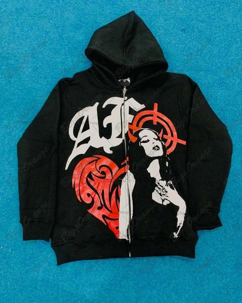 men's hoodies sweatshirts 2022 high street demon girl super dalian hoodie female y2k goth punk harajuku street zipper hoodie couple loo, Black
men's hoodies sweatshirts 2022 high street demon girl super dalian hoodie female y2k goth punk harajuku street zipper hoodie couple loo, Black