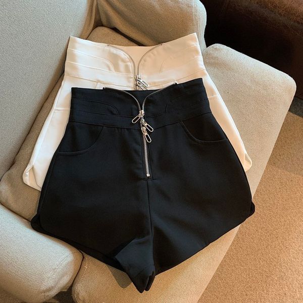 women's shorts black women bodycon elastic high waist ladies korean zipper spring booty 230217, White;black
women's shorts black women bodycon elastic high waist ladies korean zipper spring booty 230217, White;black