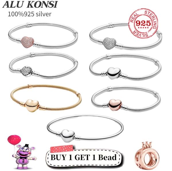 charm bracelets real 100% 925 sterling silver pan bracelet love heart for women fit original diy jewelry 230216, Golden;silver
charm bracelets real 100% 925 sterling silver pan bracelet love heart for women fit original diy jewelry 230216, Golden;silver