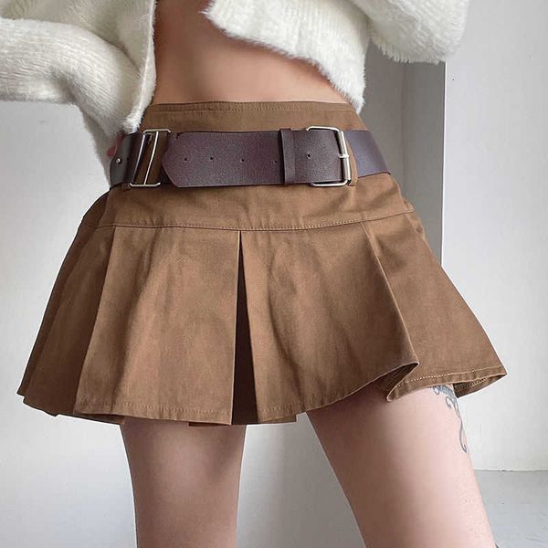 houzhou vintage belt pleated mini women y2k high waist a-line short casual preppy style kpop streetwear summer skirt, Black
houzhou vintage belt pleated mini women y2k high waist a-line short casual preppy style kpop streetwear summer skirt, Black