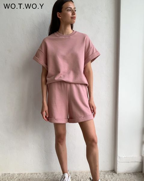women s two piece pants wotwoy summer casual solid set women short sleeve t shirt and female outfits 2023 loose tracksuits 230217, White
women s two piece pants wotwoy summer casual solid set women short sleeve t shirt and female outfits 2023 loose tracksuits 230217, White