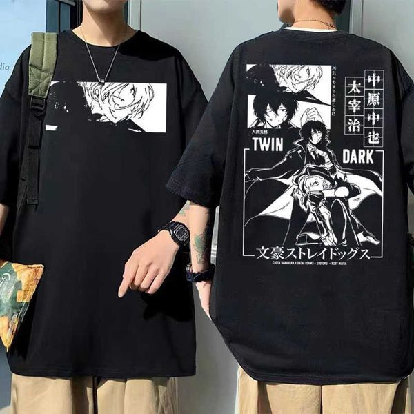 men's t-shirts anime bungo stray dogs dazai osamu nakahara chuuya graphic t shirt men women tshirt man oversized shortsleeved streetwe, White;black
men's t-shirts anime bungo stray dogs dazai osamu nakahara chuuya graphic t shirt men women tshirt man oversized shortsleeved streetwe, White;black