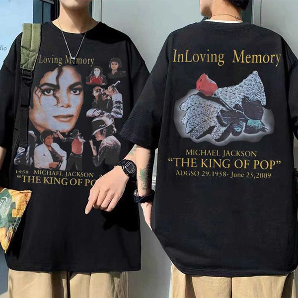 men's t-shirts vintage cool man hip hop rock tee men oversized tshirt in loving memory 1985 michel jackson 2009 the king of pop graphic, White;black
men's t-shirts vintage cool man hip hop rock tee men oversized tshirt in loving memory 1985 michel jackson 2009 the king of pop graphic, White;black