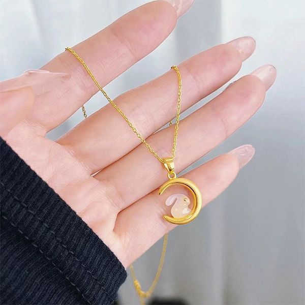 12pcs creative moon rabbit necklace for women pendant lucky jade rabbit gift women's fashion necklaces gift, Silver
12pcs creative moon rabbit necklace for women pendant lucky jade rabbit gift women's fashion necklaces gift, Silver