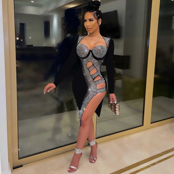 casual dresses 2021 new design dress solid diamond hollow out square neck long sleeve club mini dress vestidos z0216, Black;gray
casual dresses 2021 new design dress solid diamond hollow out square neck long sleeve club mini dress vestidos z0216, Black;gray
