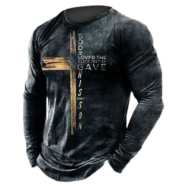 men's t-shirts vintage jesus 3d print t-shirt street cool casual trend cross style long sleeve o-neck loose oversized pullover camiseta, White;black
men's t-shirts vintage jesus 3d print t-shirt street cool casual trend cross style long sleeve o-neck loose oversized pullover camiseta, White;black