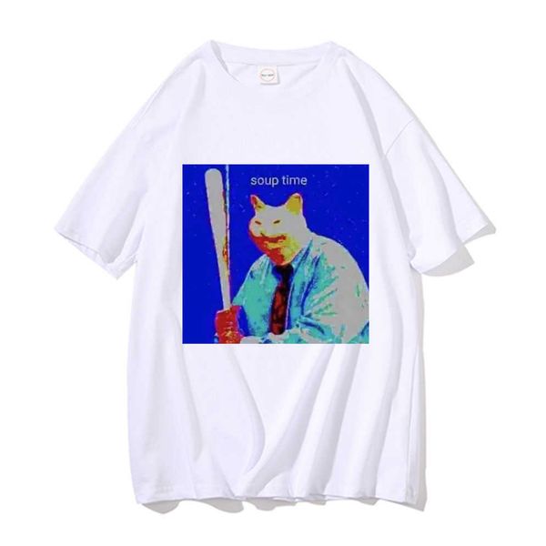 men's t-shirts soup time tshirt funny cat graphic print tshirts short sleeve regular crewneck tees men women fashion oversized t shirt, White;black
men's t-shirts soup time tshirt funny cat graphic print tshirts short sleeve regular crewneck tees men women fashion oversized t shirt, White;black