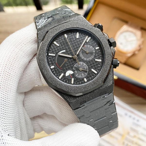 mens watch all dials working quartz timing watches 41mm luminous business wristwatches montre de luxe, Slivery;brown
mens watch all dials working quartz timing watches 41mm luminous business wristwatches montre de luxe, Slivery;brown