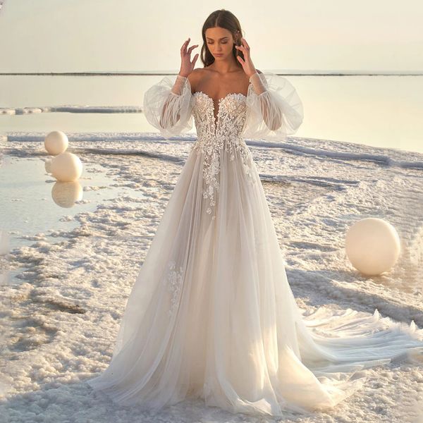 party dresses robe de mariee beach wedding detachable sleeves flower appliques sweetheart a line tulle bridal gowns 230217, White;black
party dresses robe de mariee beach wedding detachable sleeves flower appliques sweetheart a line tulle bridal gowns 230217, White;black