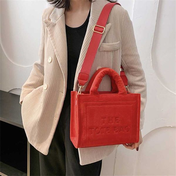 new trend tote bag tote bag plush letter portable messenger bag
