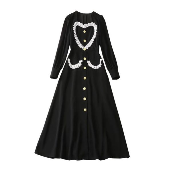 201 2023 summer runway dresses a line long sleeve dress prom fashion v neck green flora print mid calf brand same style as, Black
201 2023 summer runway dresses a line long sleeve dress prom fashion v neck green flora print mid calf brand same style as, Black