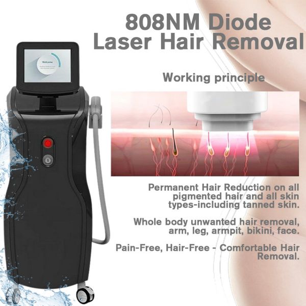 laser machine 1200w 808nm diode laser hair removal machine 30 million s ice pain relif skin rejuvenation beauty equipment 2 years warran, Black
laser machine 1200w 808nm diode laser hair removal machine 30 million s ice pain relif skin rejuvenation beauty equipment 2 years warran, Black