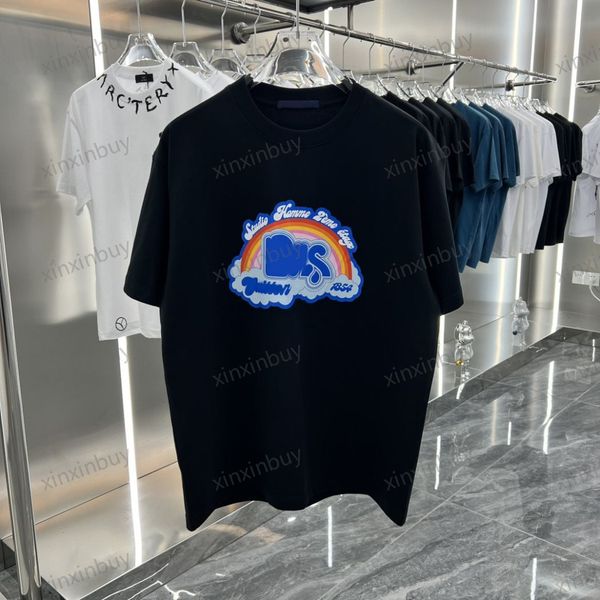 xinxinbuy men designer tee t shirt 23ss paris rainbow letters print short sleeve cotton women white black grey xs-2xl, Black;brown
xinxinbuy men designer tee t shirt 23ss paris rainbow letters print short sleeve cotton women white black grey xs-2xl, Black;brown