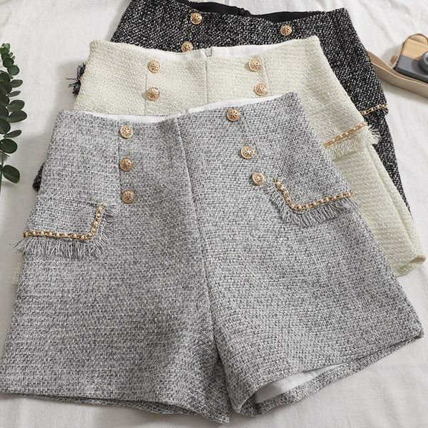 women's shorts korean fashion elegant women clothing casual spring autumn ladies slim doublerow button tweed high waist woman 230217, White;black
women's shorts korean fashion elegant women clothing casual spring autumn ladies slim doublerow button tweed high waist woman 230217, White;black