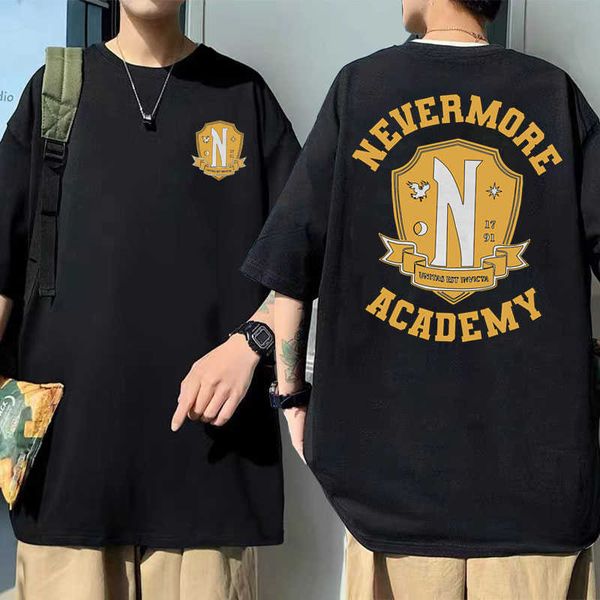 men's t-shirts wednesday addams nevermore academy print t shirt men women fashion hip hop tees short sleeve male soft oversized tshirt, White;black
men's t-shirts wednesday addams nevermore academy print t shirt men women fashion hip hop tees short sleeve male soft oversized tshirt, White;black