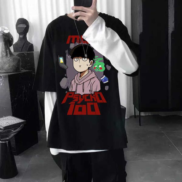 men's t-shirts anime mob psycho 100 graphic tshirt manga shigeo kageyama print tshirt men women fashion loose tees casual streetwear j2, White;black
men's t-shirts anime mob psycho 100 graphic tshirt manga shigeo kageyama print tshirt men women fashion loose tees casual streetwear j2, White;black