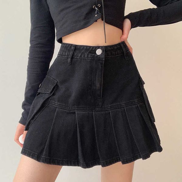 gothic jean shorts women summer 2023 pleated mini 90s streetwear punk aesthetic bottom y2k black jupe femme skirt
gothic jean shorts women summer 2023 pleated mini 90s streetwear punk aesthetic bottom y2k black jupe femme skirt