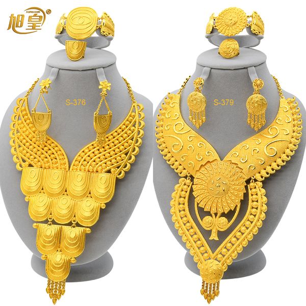 wedding jewelry sets xuhuang india luxury necklace earrings set for women arabic gold color jewellery african ethiopian bridal gifts 230216, Slivery;golden
wedding jewelry sets xuhuang india luxury necklace earrings set for women arabic gold color jewellery african ethiopian bridal gifts 230216, Slivery;golden