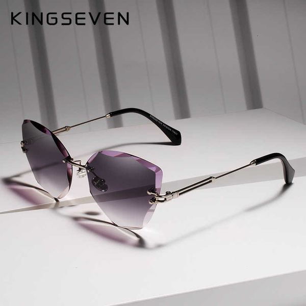 kingseven design fashion lady sun glasses 2021 rimless women sunglasses vintage alloy frame classic brand designer shades oculo, White;black
kingseven design fashion lady sun glasses 2021 rimless women sunglasses vintage alloy frame classic brand designer shades oculo, White;black