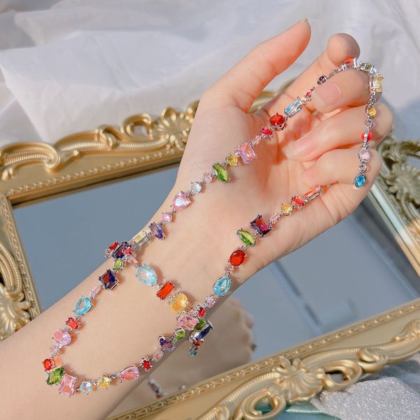 wedding jewelry sets foydjew cute square candy color crystal bracelets for women luxury design rainbow zircon necklaces earrings 230216, Slivery;golden
wedding jewelry sets foydjew cute square candy color crystal bracelets for women luxury design rainbow zircon necklaces earrings 230216, Slivery;golden