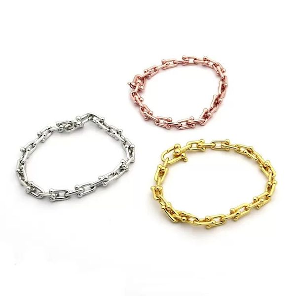 tiff designer bracelet 18k charm bracelets luxury link women lucky couple u-shaped chains bracelets love trend fashion hardwear logo jewelry, Golden;silver
tiff designer bracelet 18k charm bracelets luxury link women lucky couple u-shaped chains bracelets love trend fashion hardwear logo jewelry, Golden;silver