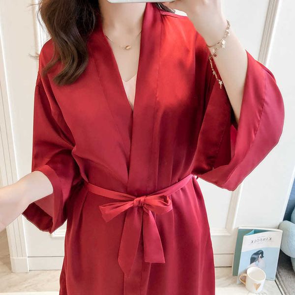 pajamas body warmer women's spring summer and autumn loose large casual nightgown simulation silk satin chiffon silk bathrobe outer rob, Black;red
pajamas body warmer women's spring summer and autumn loose large casual nightgown simulation silk satin chiffon silk bathrobe outer rob, Black;red