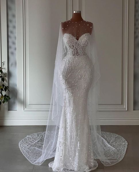 stylish mermaid wedding dresses sleeveless v neck 3d lace appliques sequins pearls beaded floor length pearls drapes plus size elegant brida, White
stylish mermaid wedding dresses sleeveless v neck 3d lace appliques sequins pearls beaded floor length pearls drapes plus size elegant brida, White
