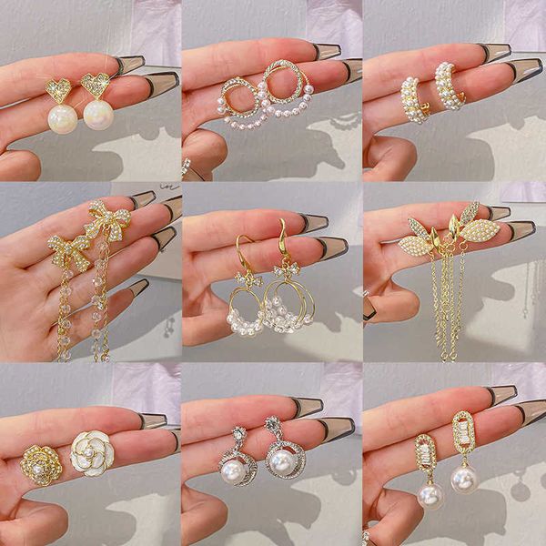 s925 silver needle light luxury design sense pearl earrings female tassel ins personality fashion high style earrings, Golden
s925 silver needle light luxury design sense pearl earrings female tassel ins personality fashion high style earrings, Golden