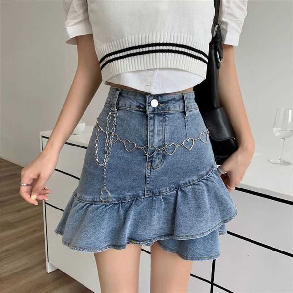 denim womens ruffle edge mermaid a line new fashion casual high waist slimm all match girl gothic short skirt, Black
denim womens ruffle edge mermaid a line new fashion casual high waist slimm all match girl gothic short skirt, Black