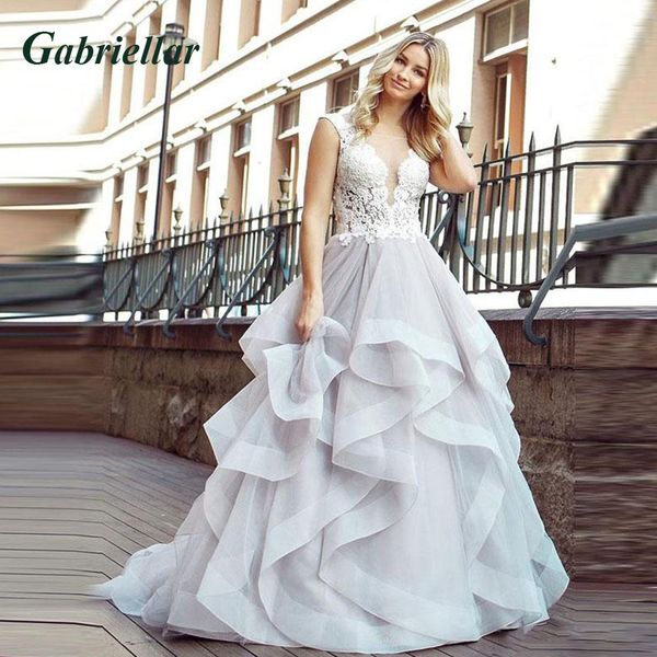 party dresses gabriellar exquisite cascading ruffles wedding dress scoop appliques a line gown abito da sposa personal customization 230217, White;black
party dresses gabriellar exquisite cascading ruffles wedding dress scoop appliques a line gown abito da sposa personal customization 230217, White;black