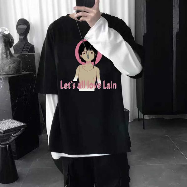 men's t-shirts anime serial experiments lain graphic print t shirt men women oversized iwakura manga girl sci fi tshirt short sleeve j2, White;black
men's t-shirts anime serial experiments lain graphic print t shirt men women oversized iwakura manga girl sci fi tshirt short sleeve j2, White;black