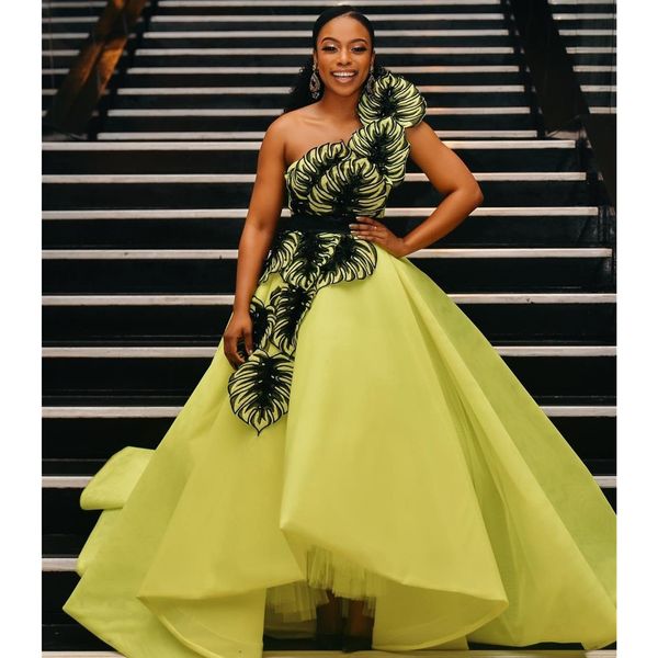 one shoulder green prom dresses lace applique ball gowns reals evening dress vestidos de formatura longo, Black
one shoulder green prom dresses lace applique ball gowns reals evening dress vestidos de formatura longo, Black