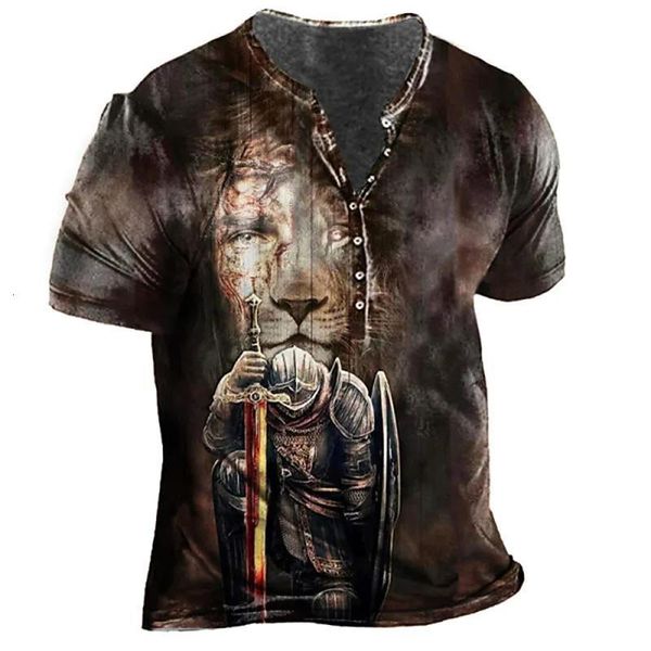 men's t-shirts vintage button v neck print short sleeve lion knight punk - men oversized ops male streetwear 230217, White;black
men's t-shirts vintage button v neck print short sleeve lion knight punk - men oversized ops male streetwear 230217, White;black