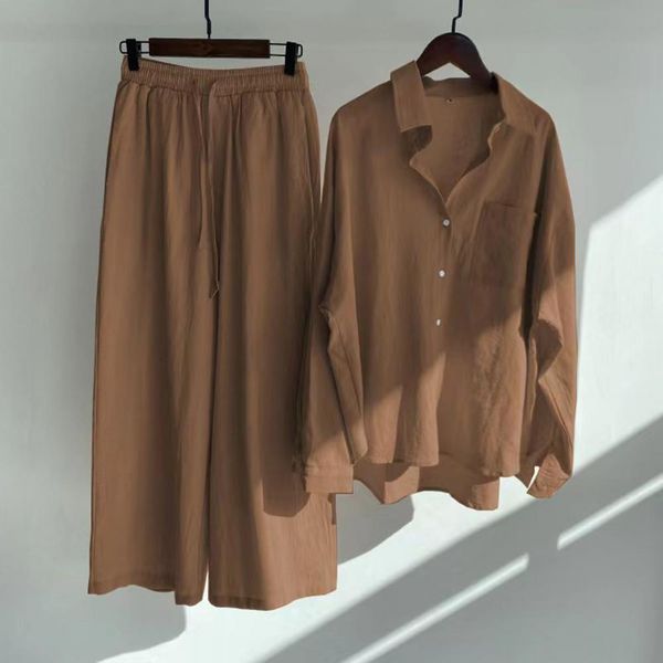 womens two piece pants 5xl oversize fall blouse trousers suit outfit cotton linen shirt high waist wide leg set summer 230216, White
womens two piece pants 5xl oversize fall blouse trousers suit outfit cotton linen shirt high waist wide leg set summer 230216, White