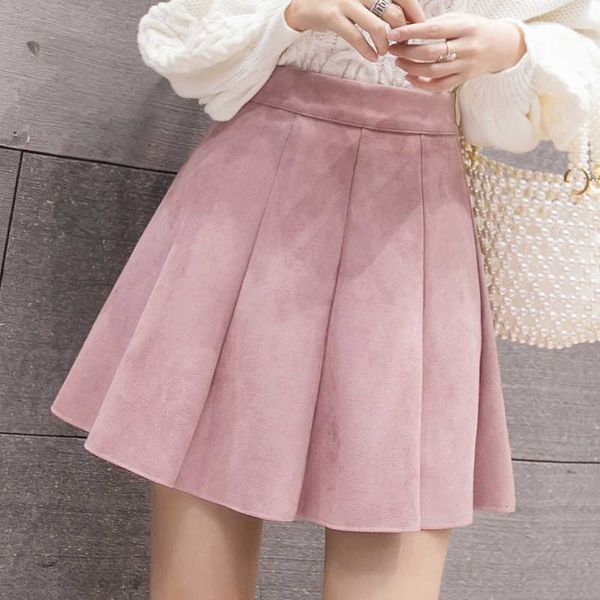 high waist autumn and winter 2023 new deerskin hip bag a-line pleated short with thin umbrella skirt, Black
high waist autumn and winter 2023 new deerskin hip bag a-line pleated short with thin umbrella skirt, Black