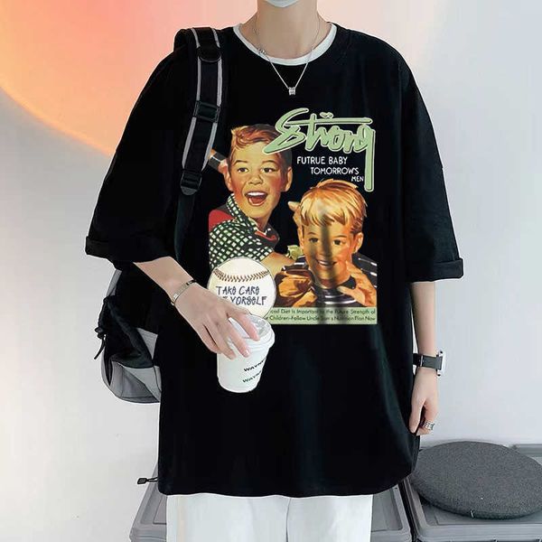 men's t-shirts futrue baby tomorrows men tshirt man funny streetwear usa boy graphic print tshirt mens women fashion oversized hip hop, White;black
men's t-shirts futrue baby tomorrows men tshirt man funny streetwear usa boy graphic print tshirt mens women fashion oversized hip hop, White;black