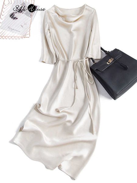 casual dresses heavy mulberry silk satin party dress long sleeve dress women's 2021 fashion new style evening dress z0216, Black;gray
casual dresses heavy mulberry silk satin party dress long sleeve dress women's 2021 fashion new style evening dress z0216, Black;gray