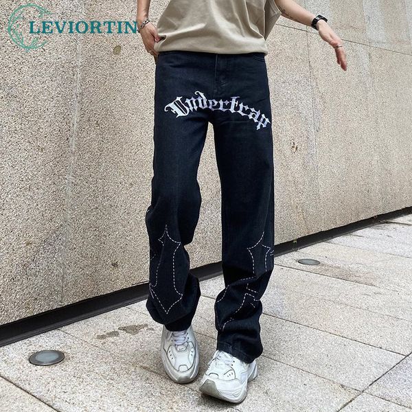 men's jeans y2k hip hop mens black streetwear harajuku letter print wide leg straight pants alt denim trousers unises 230216, Blue
men's jeans y2k hip hop mens black streetwear harajuku letter print wide leg straight pants alt denim trousers unises 230216, Blue