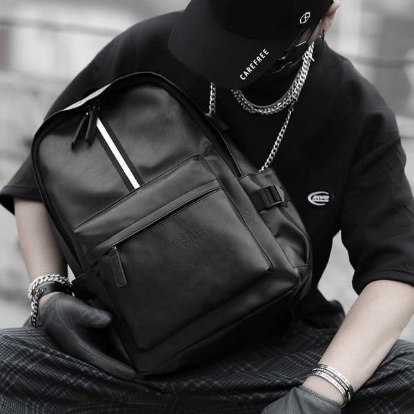 backpack style men's leisure backpack outdoor travel korean young students large capacity lightweight fashion leather bag 221114
backpack style men's leisure backpack outdoor travel korean young students large capacity lightweight fashion leather bag 221114