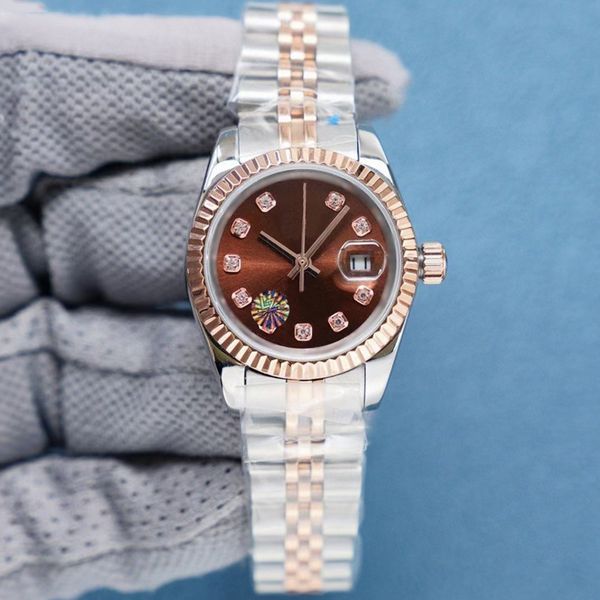 28mm rose luxury watch women watches gold mixed silver classic automatic sweeping movement mechanical fashion womens silver datejust luminou, Slivery;brown
28mm rose luxury watch women watches gold mixed silver classic automatic sweeping movement mechanical fashion womens silver datejust luminou, Slivery;brown